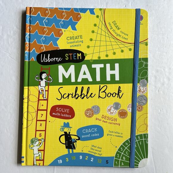 Usborne STEM Math Scribble Book By Alice James Eddie Reynolds Darran Stobbart - Picture 1 of 10